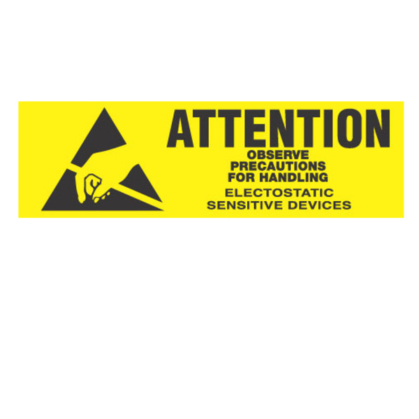 Transforming Technologies 5/8x2, "Attention Observe Precautions, labels LB9030